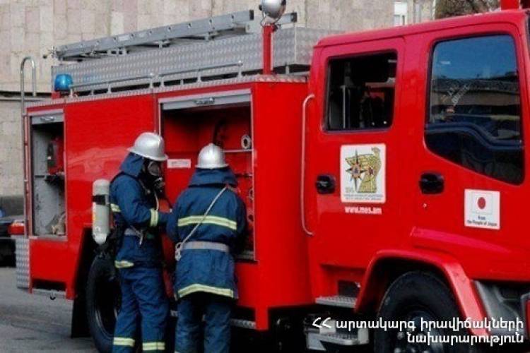 Հրդեհ Հրազդան քաղաքի Մաքրավան թաղամասում