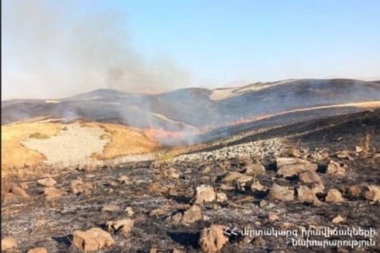 Ֆանտան գյուղի դաշտերում այրվել է մոտ 28 հա խոտածածկույթ