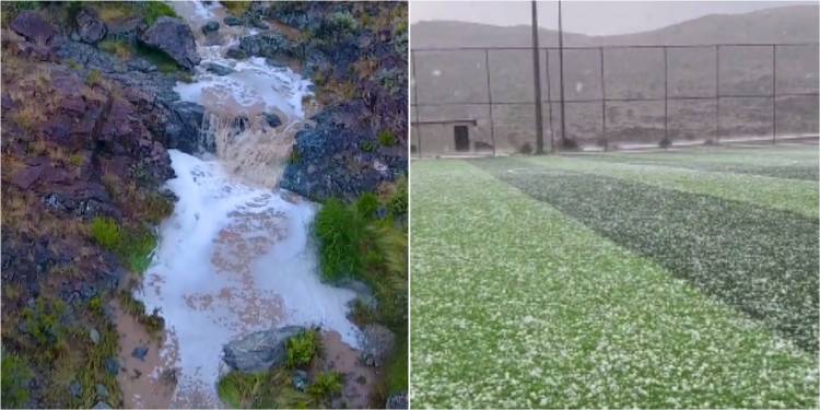 Ամպրոպ, հորդառատ անձրևներ, կարկուտ... աննախադեպ եղանակ Սաուդյան Արաբիայում (տեսաննյութեր)