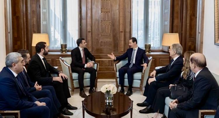 Արշակյանը Սիրիայի նախագահ Բաշար ալ-Ասադին ներկայացրել է «Խաղաղության խաչմերուկը»