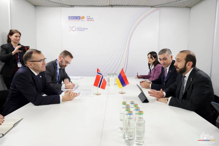 Արարատ Միրզոյանը հանդիպել է Նորվեգիայի գործընկերոջ հետ․ ի՞նչ են քննարկել