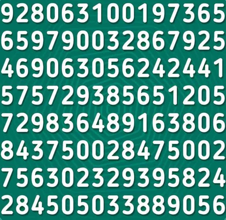 Դուք ադամանդե աչք ունեք, եթե 5 վայրկյանում կարողանաք գտնել 721 թիվը