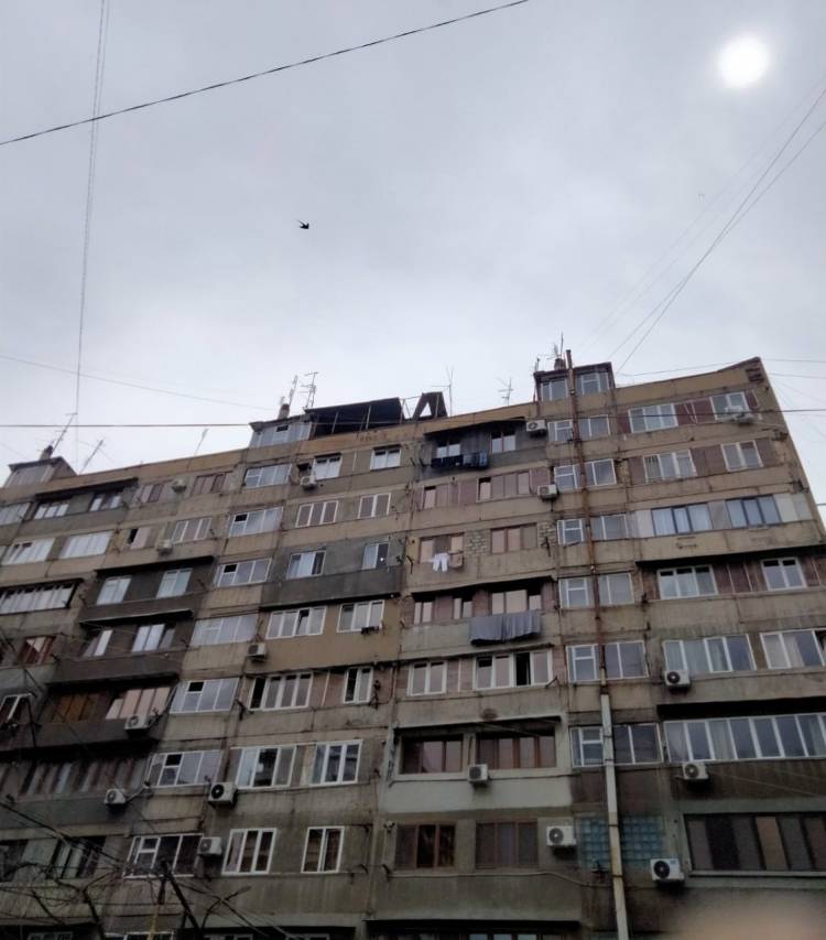 Երևանում քամու հետևանքով  վնասվել են շենքերի թիթեղյա ծածկեր, կոտրվել են ծառեր (լուսանկարներ)