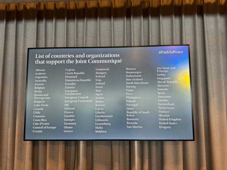 11 երկիր, այդ թվում ՝ ՀՀ-ն, չեն ստորագրել Շվեյցարիայում Ուկրաինային նվիրված համաժողովի հռչակագիրը