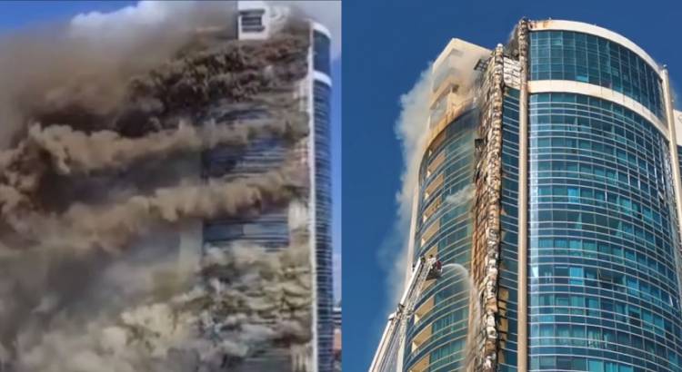 Տեսանյութ.Խոշոր հրդեհ Աստանայում. 26-հարկանի շենք է այրվում