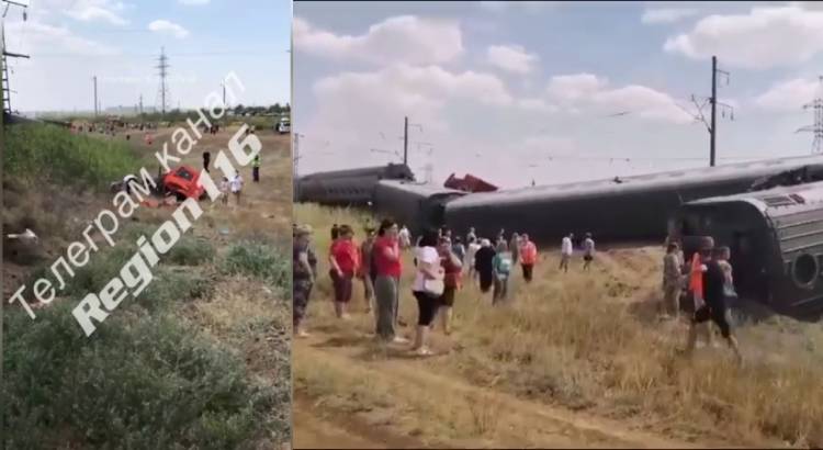 Գնացքի 8 վագոն ռելսերից դուրս է եկել «ԿամԱԶ»-ի պատճառով, ներսում մոտ 800 ուղևոր․ բեռնատարը ոչնչացել է (տեսանյութեր)
